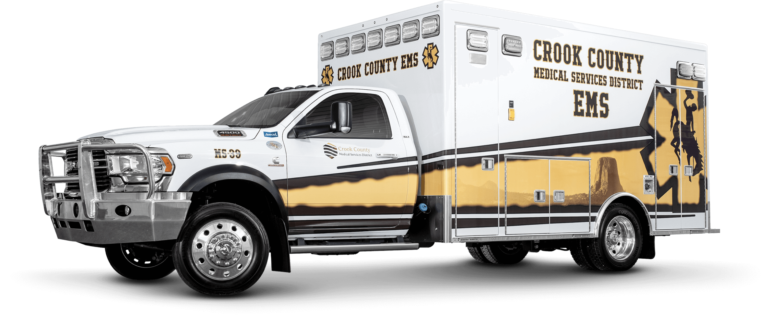 Driver Side View of Crook County Ambulance