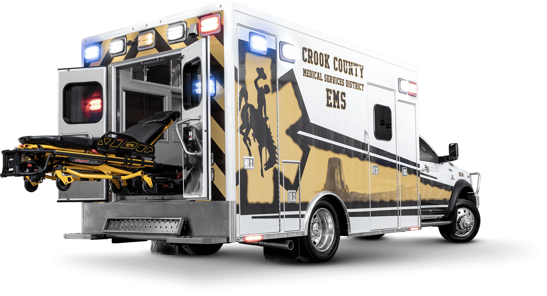 Rear View of Crook County Ambulance